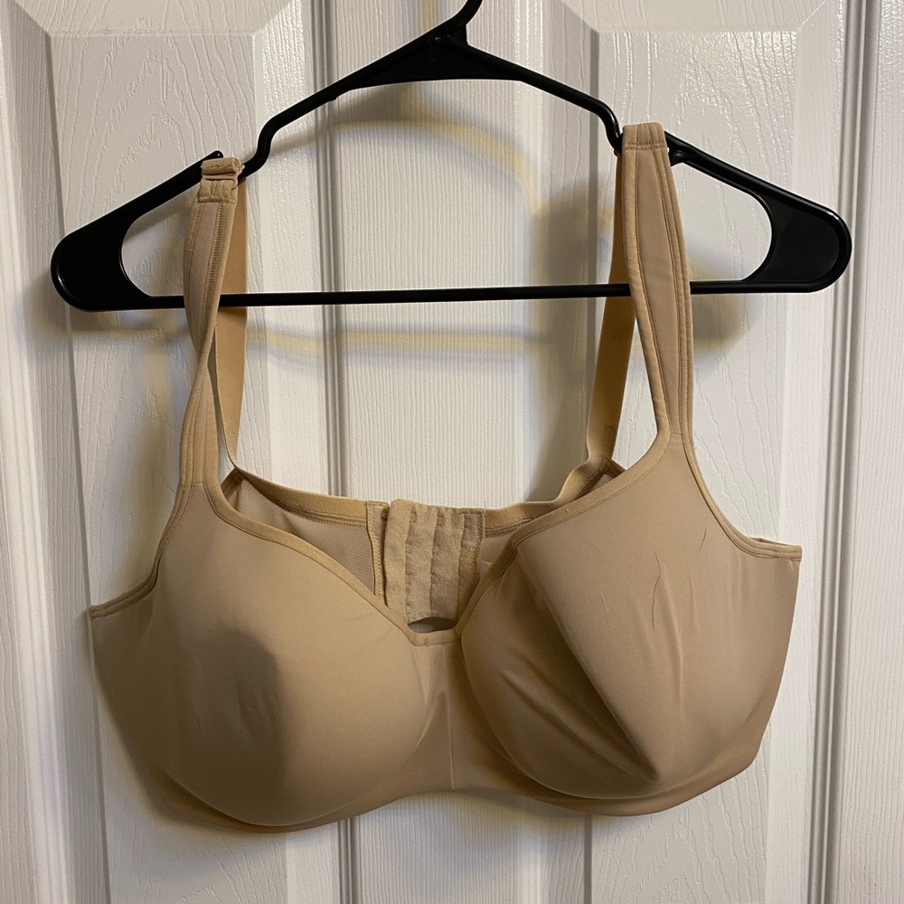 Cacique Beige Bra 40F lightly lined balconet